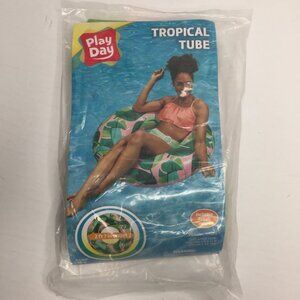 Play Day 31" Inner Tube Green Inflated Beach Pool Sea Fun Kids Summer Float